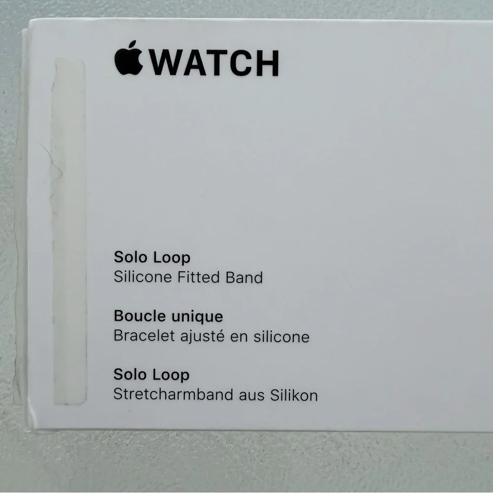 Apple Watch Starlight Solo Loop Silicone Fitted Band ~ Size 44mm/6